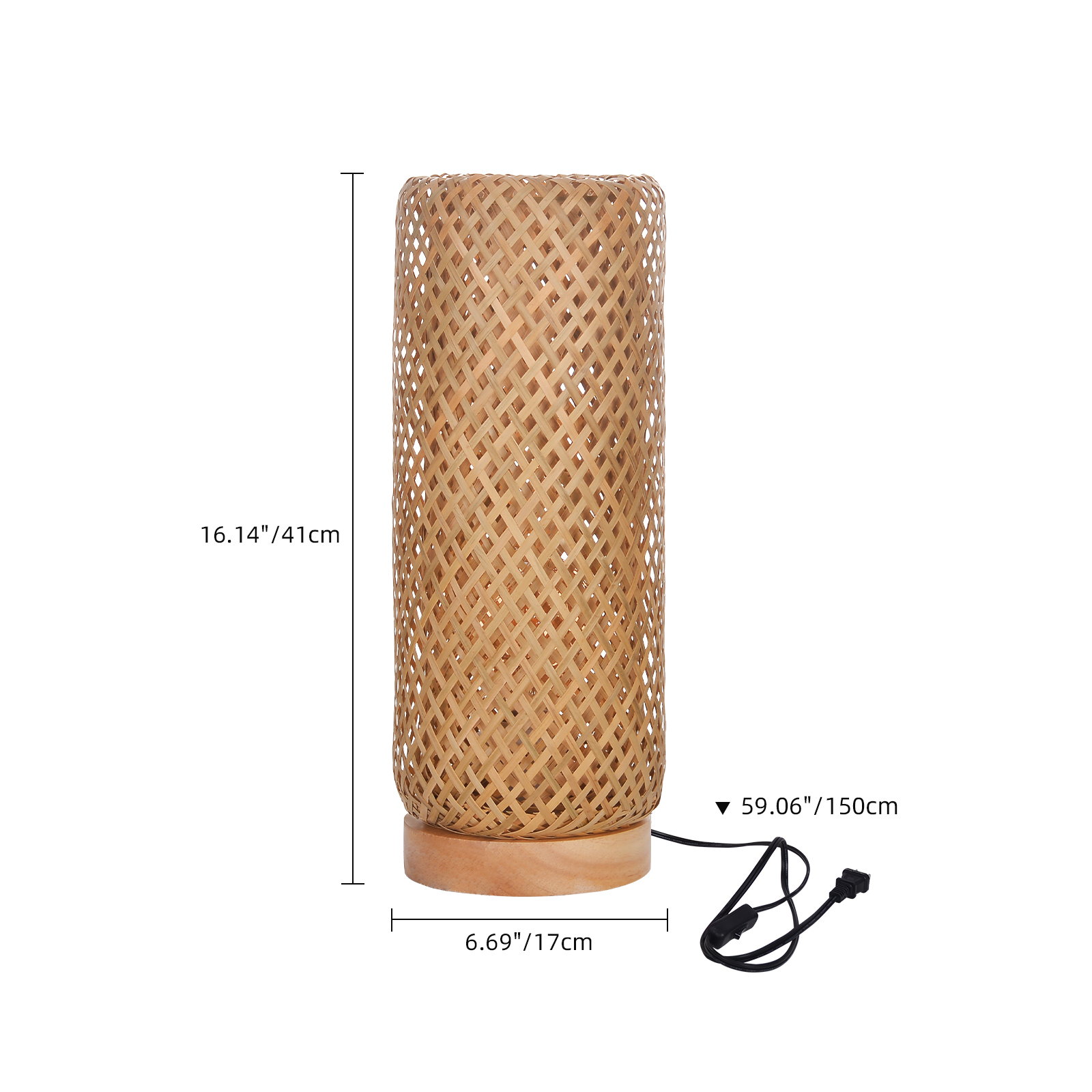 Rustic Bamboo Table Lamp for Bedside