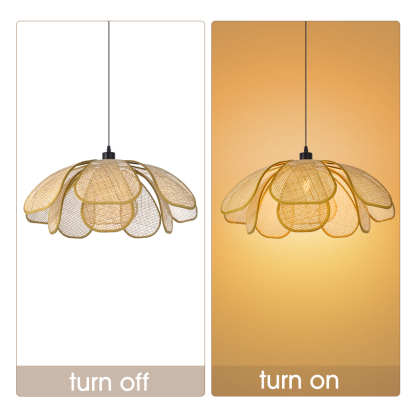 Petal rattan large chandelier-labpiecesign