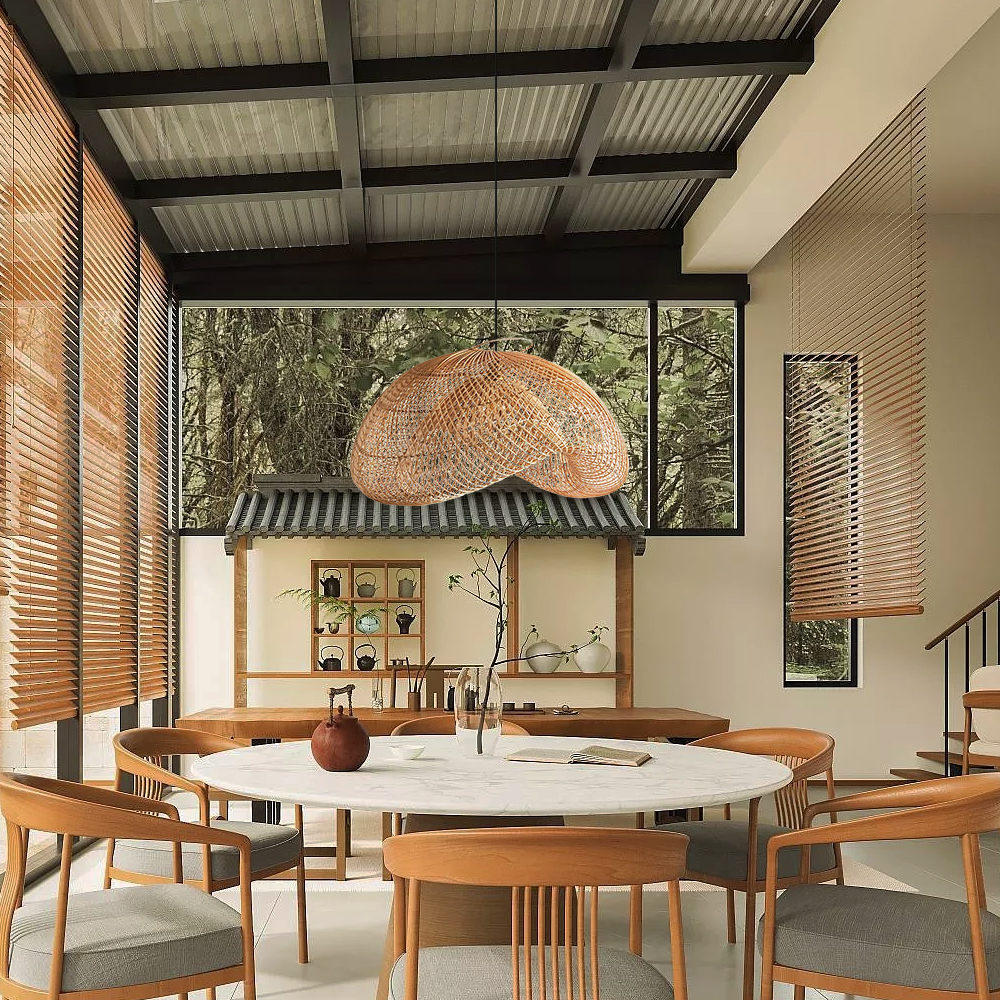 Cloud Shape Rattan Woven Chandelier Pendant