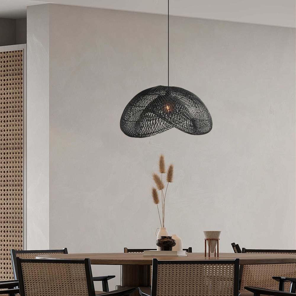 Cloud Shape Rattan Woven Chandelier Pendant