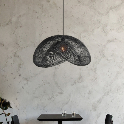 Cloud Shape Rattan Woven Chandelier Pendant