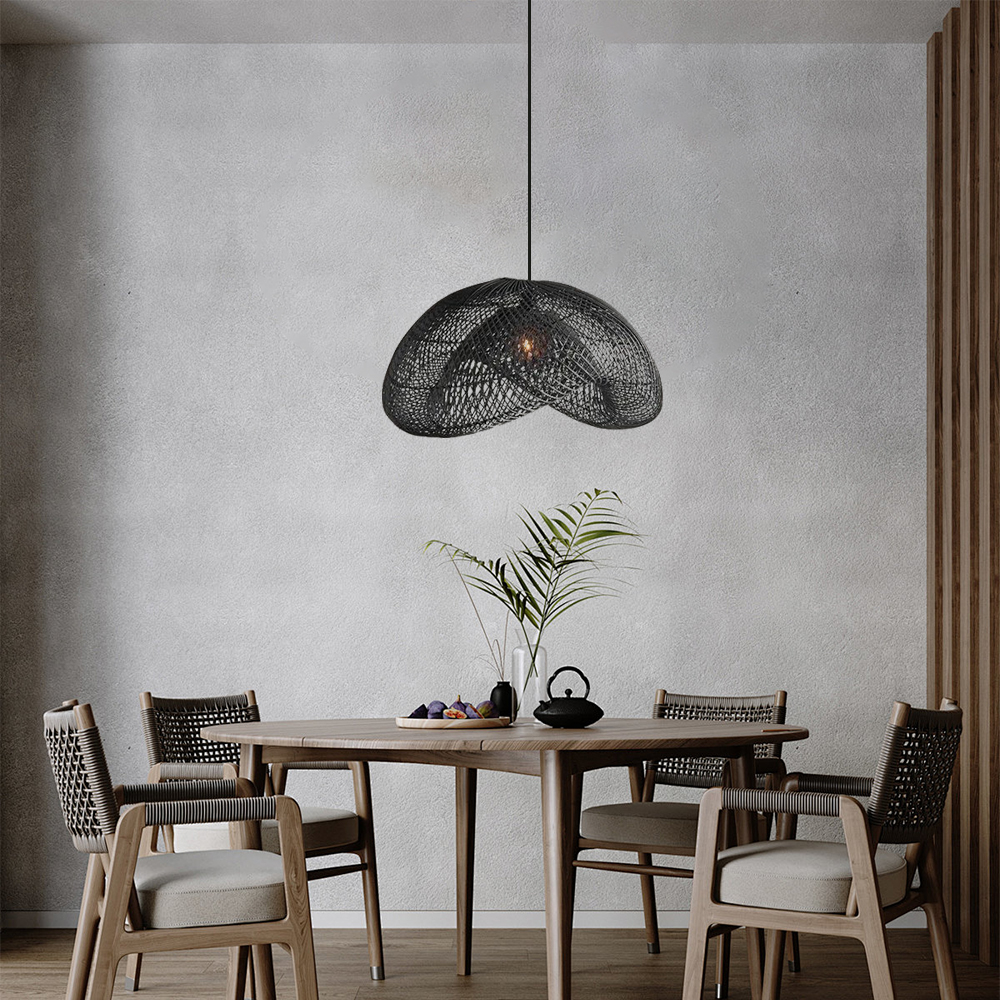 Cloud Shape Rattan Woven Chandelier Pendant