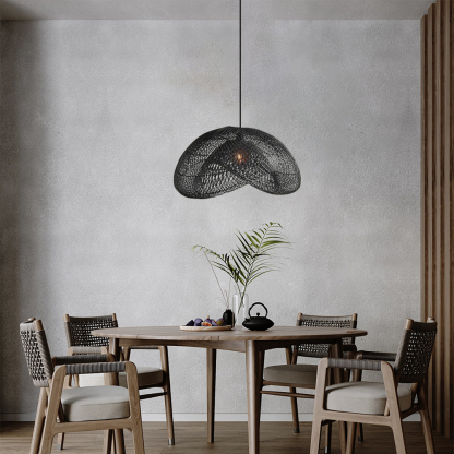 Cloud Shape Rattan Woven Chandelier Pendant
