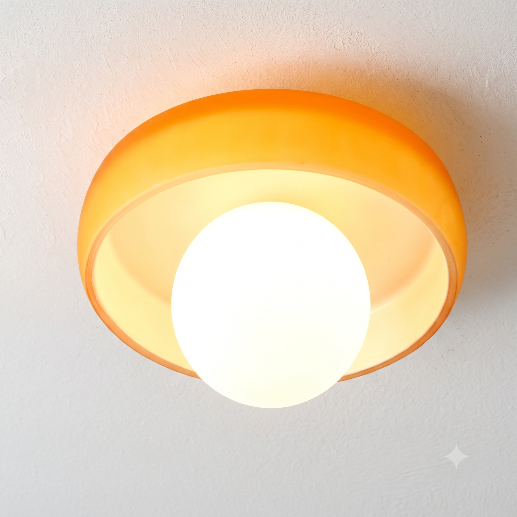 Modern Glass Flush Mount Ceiling Light for Bedroom Hallway Balcony