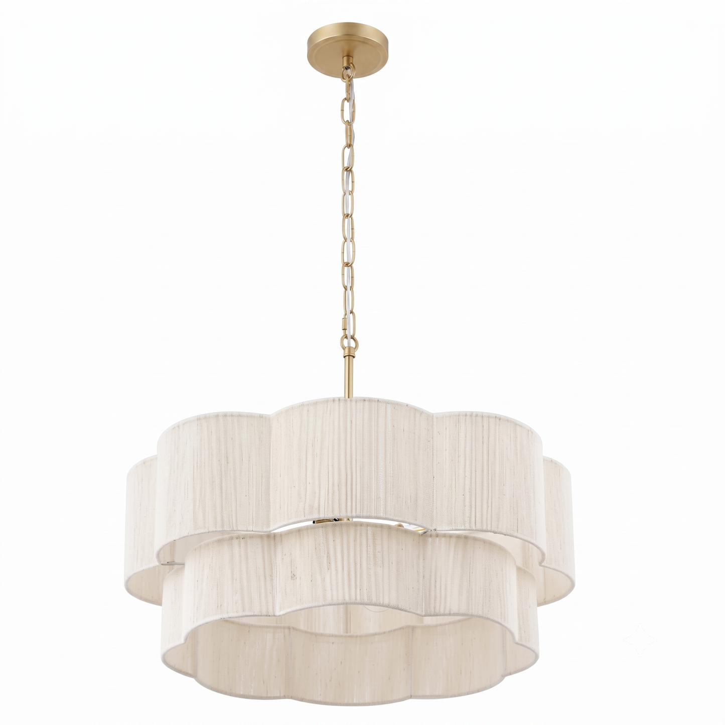 Modern Woven 2-Tier Rope Drum Chandelier for Dining Room Kitchen Island