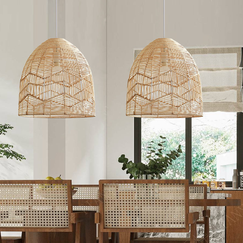 Labpiecesig Handmade Basket Rattan Pendant Light Shades For LivingRoom