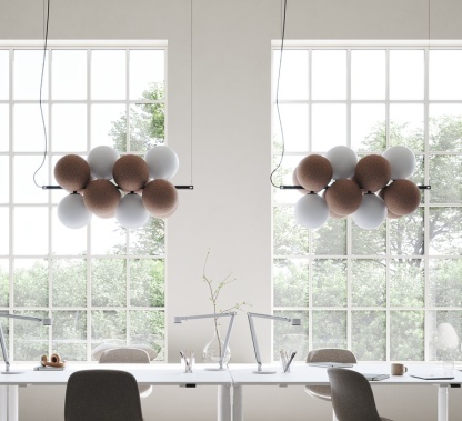 Flannel Ball Modern Chandelier Opal Glass Light-labpiecesign