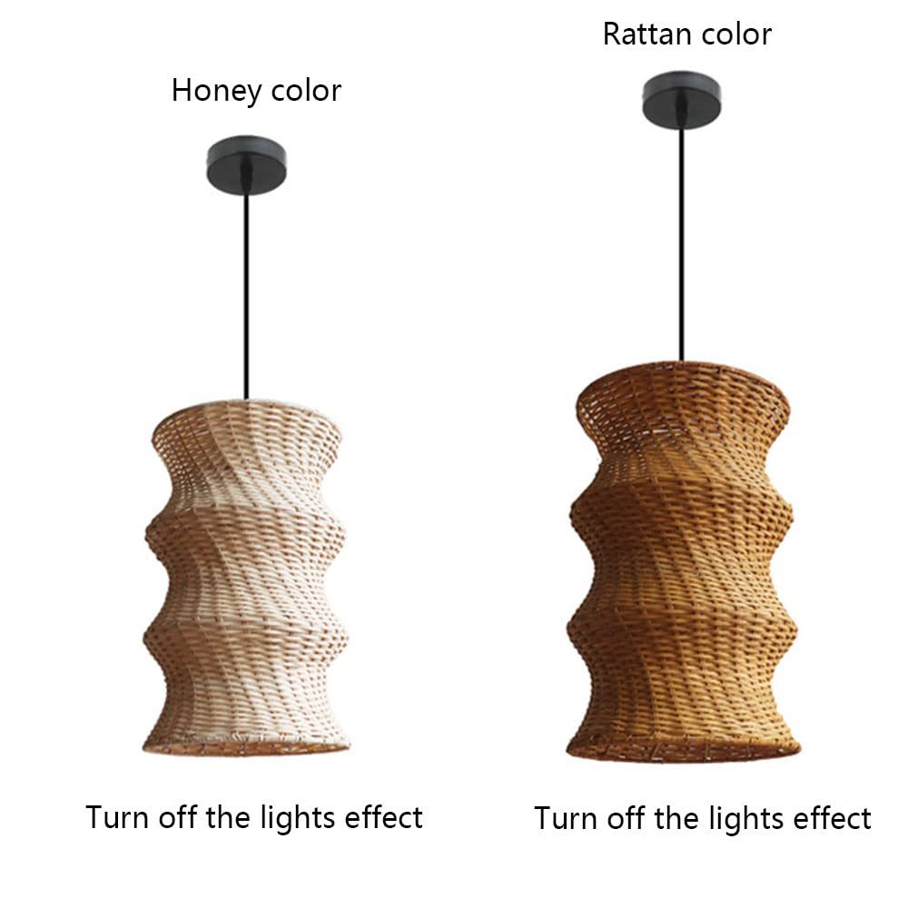 Japanese design wabi-sabi handmade creative style woven pendant light-labpiecesign