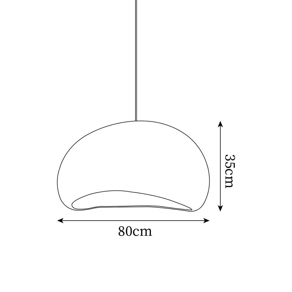 Wabi-sabi style High Density Polyethylene silver pendant light