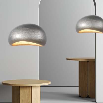Wabi-sabi style High Density Polyethylene silver pendant light-labpiecesign