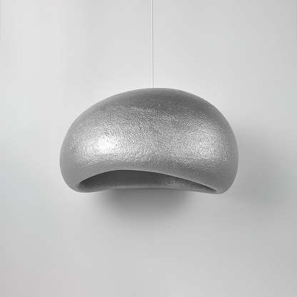 Wabi-sabi style High Density Polyethylene silver pendant light-labpiecesign
