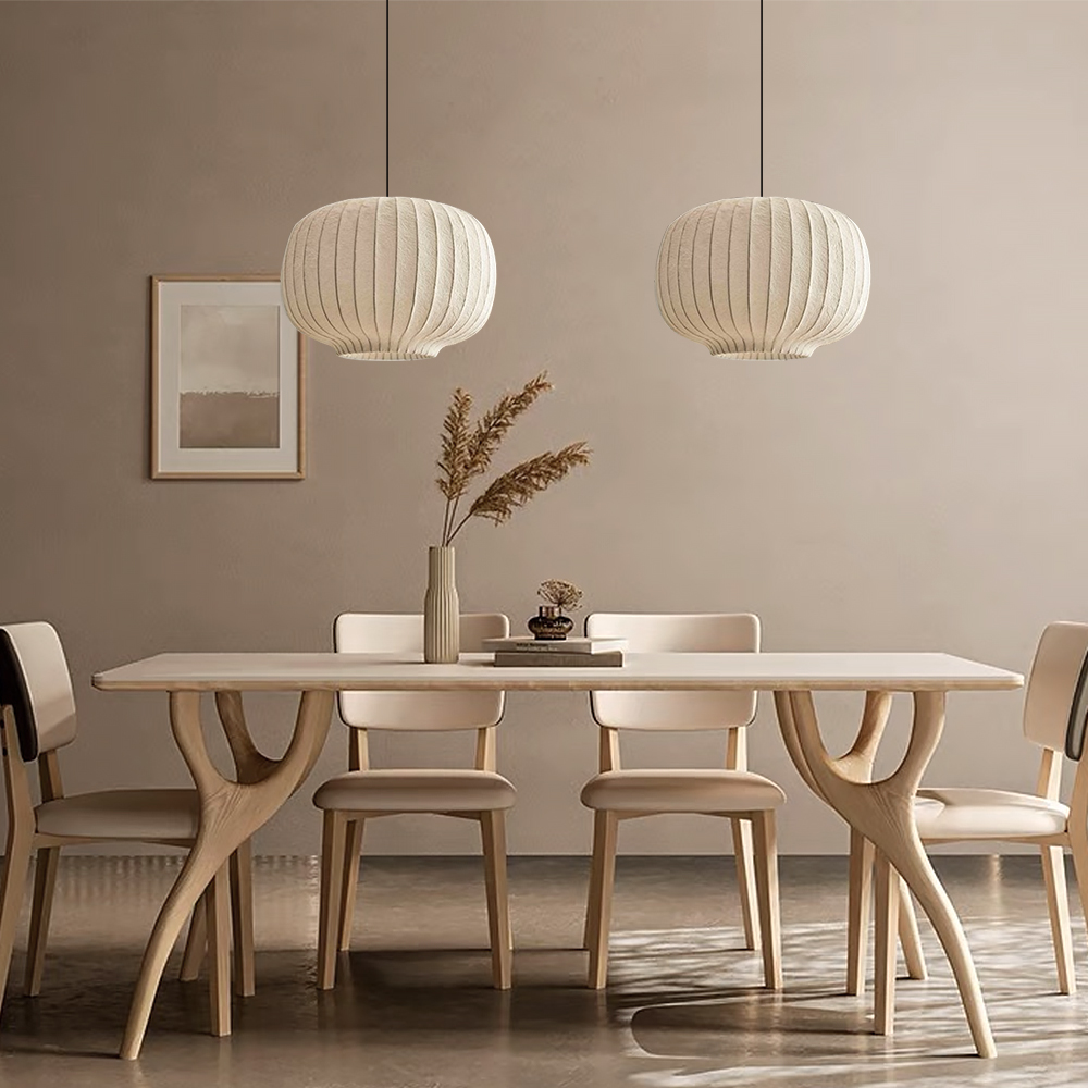 Japanese wabi-sabi style Nordic Silk Pendant Light