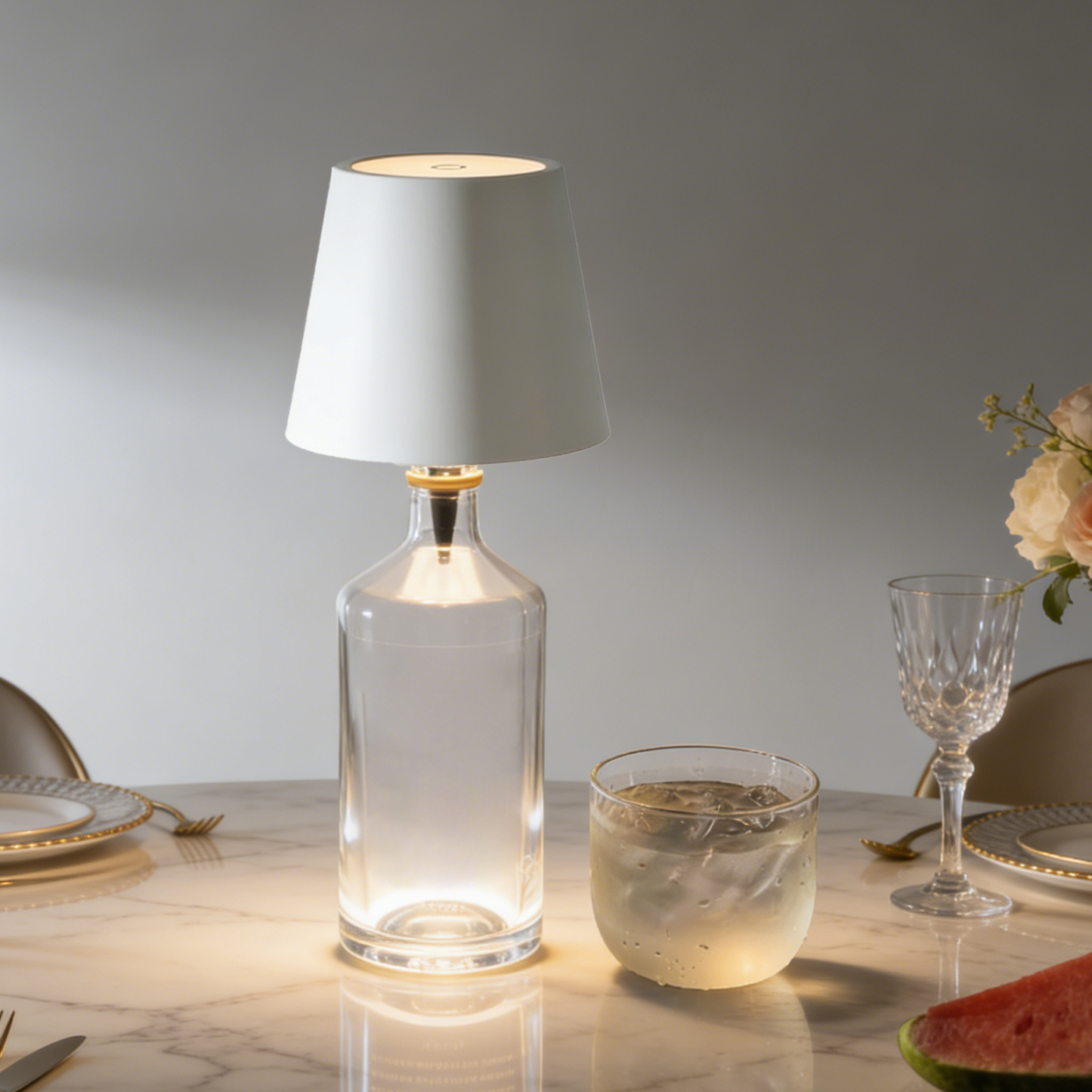 Minimalist LED Bottle Table Lamp