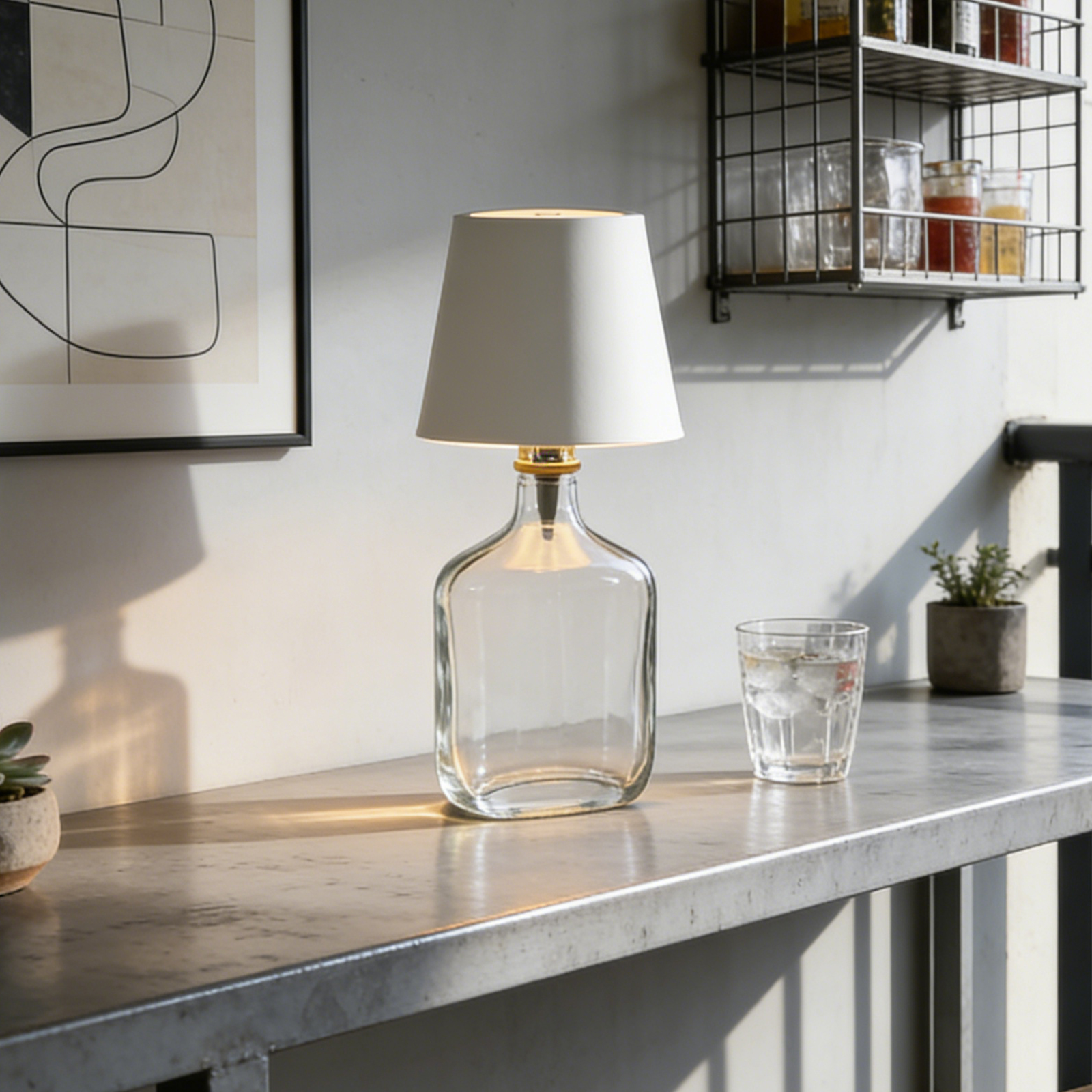 Minimalist LED Bottle Table Lamp