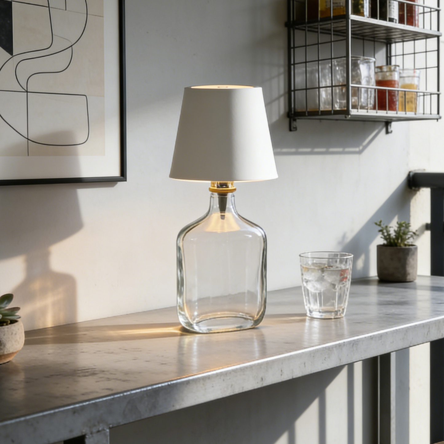 Minimalist LED Bottle Table Lamp