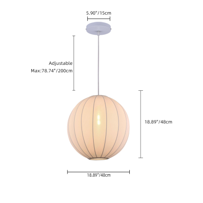 Silk bubble chandelier wabi-sabi style medieval restaurant French pendant light-labpiecesign