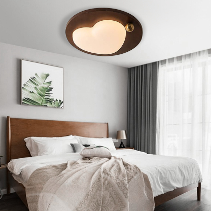 New Chinese style walnut eye protection ceiling lamp-labpiecesign