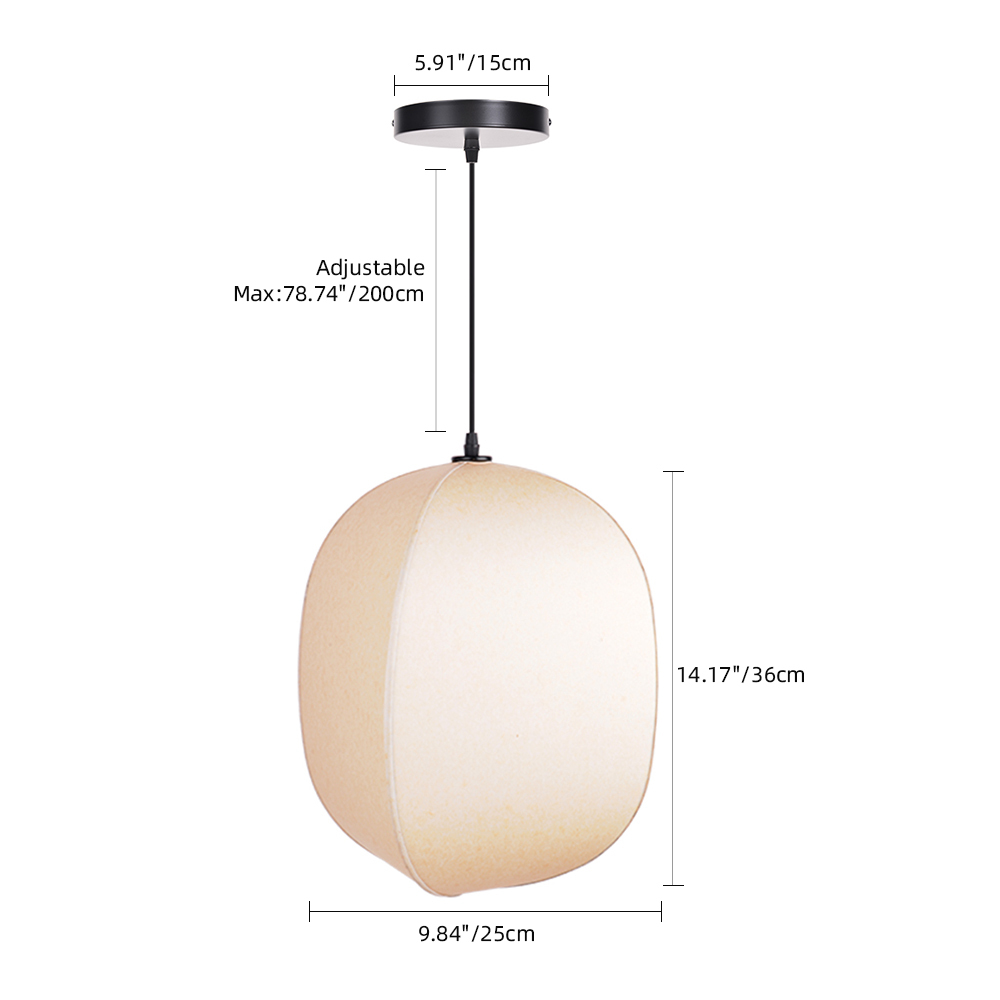 Japanese Style Wabi-sabi Style Pendant Light Fabric Pendant Lamp-labpiecesign