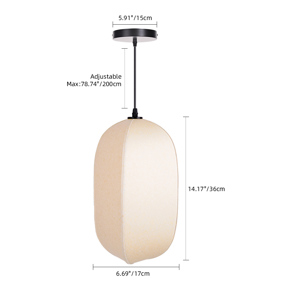 Japanese Style Wabi-sabi Style Pendant Light Fabric Pendant Lamp-labpiecesign