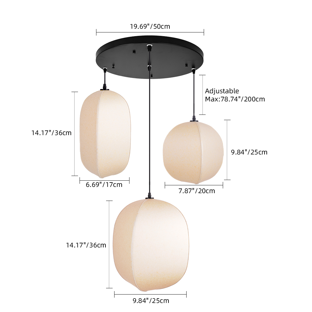 Japanese Style Wabi-sabi Style Pendant Light Fabric Pendant Lamp-labpiecesign