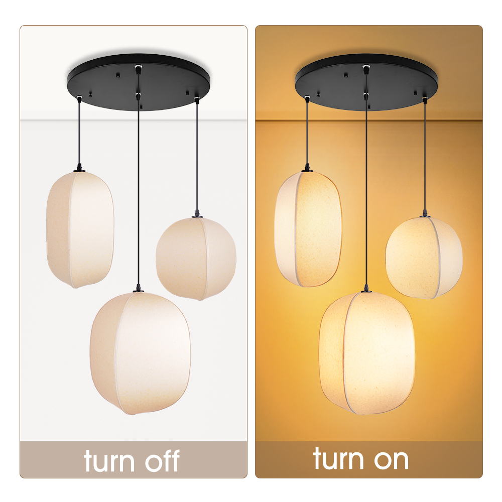 Japanese Style Wabi-sabi Style Pendant Light Fabric Pendant Lamp-labpiecesign
