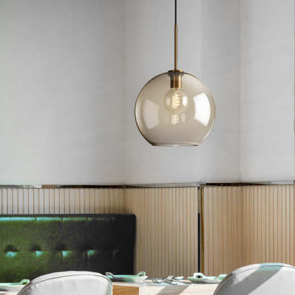 Millow Glass Shade Brass Fitting Pendant Light-labpiecesign