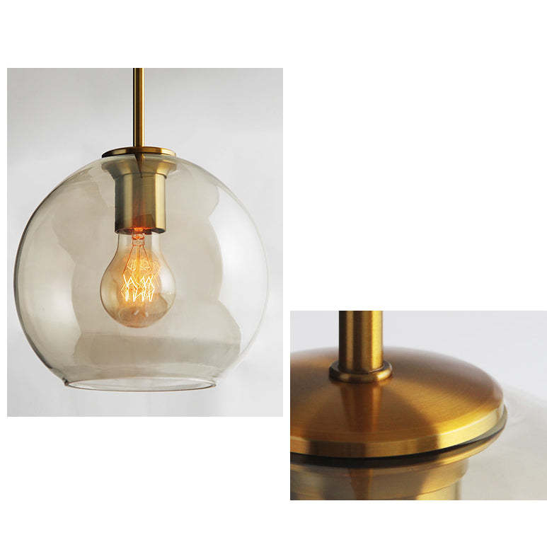 Millow Glass Shade Brass Fitting Pendant Light-labpiecesign