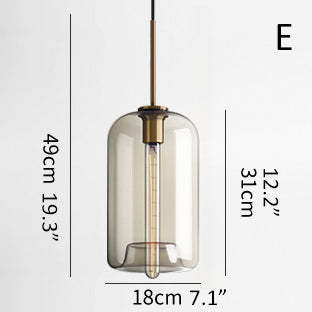 Millow Glass Shade Brass Fitting Pendant Light-labpiecesign