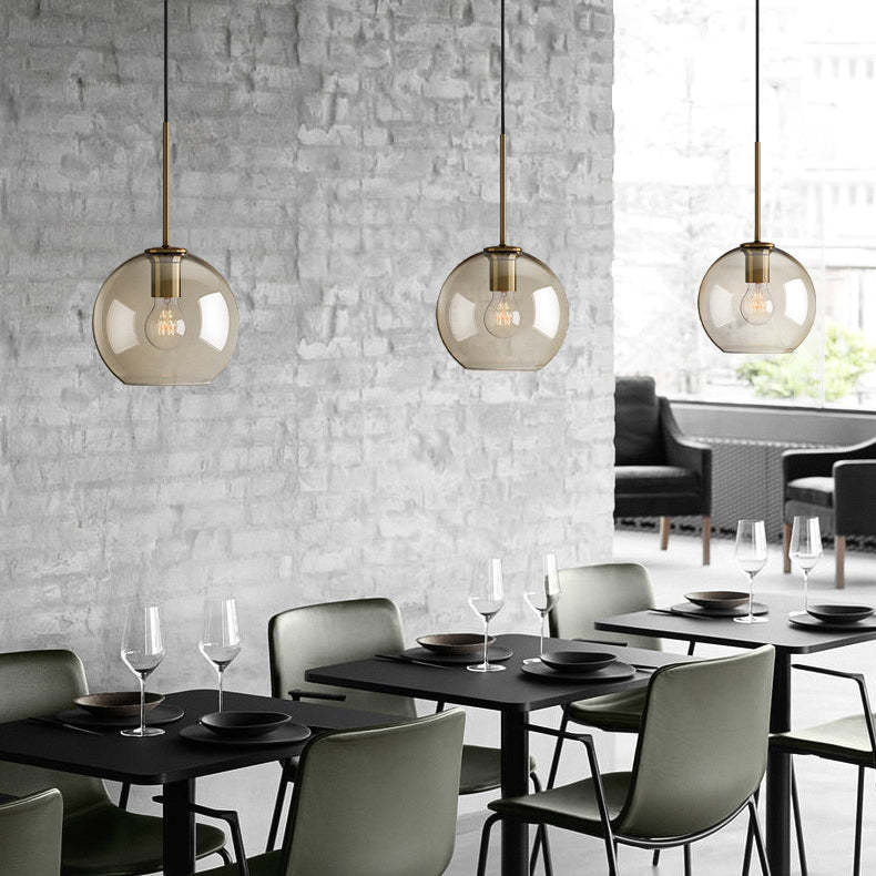 Millow Glass Shade Brass Fitting Pendant Light-labpiecesign
