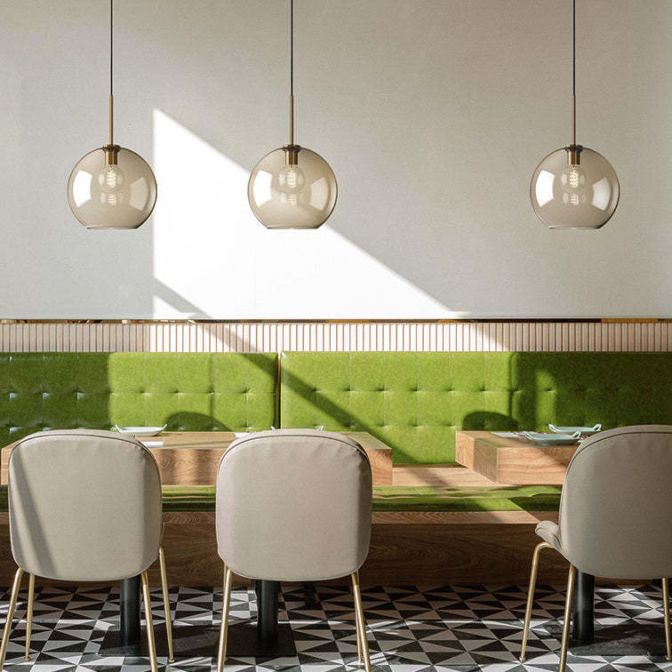 Millow Glass Shade Brass Fitting Pendant Light-labpiecesign