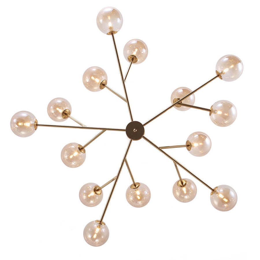 Modern Glass Cluster Ribbed Glass Bubble Chandelier