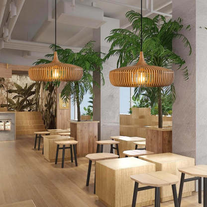 Japanese Solid Wooden High Quality Pendant Light-labpiecesign