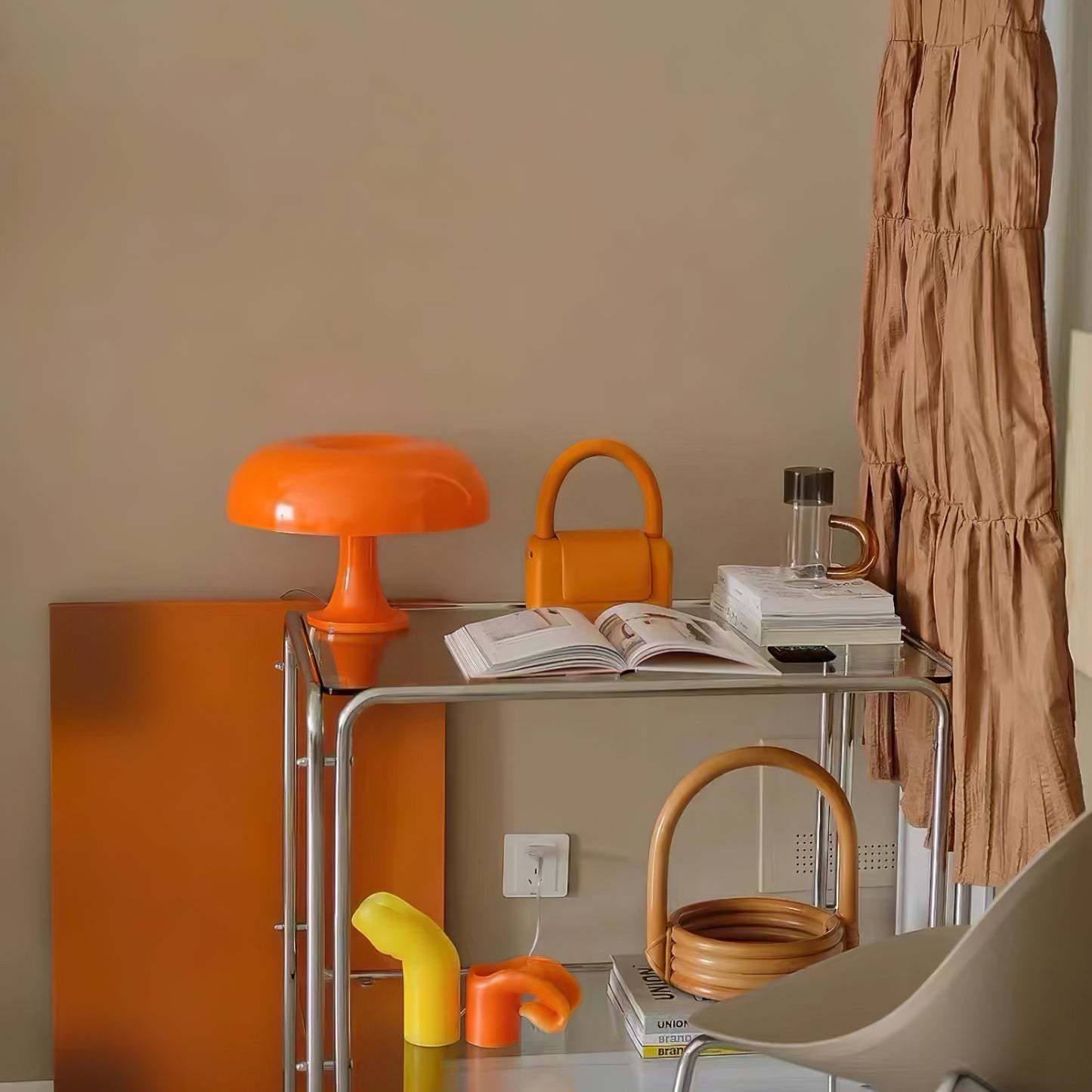 Vintage Danish Bauhaus Mushroom Table Lamp-labpiecesign