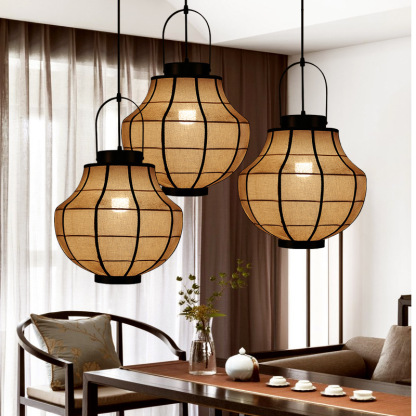 Southeast Asian Style Metal Bracket Pendant Lighting-labpiecesign