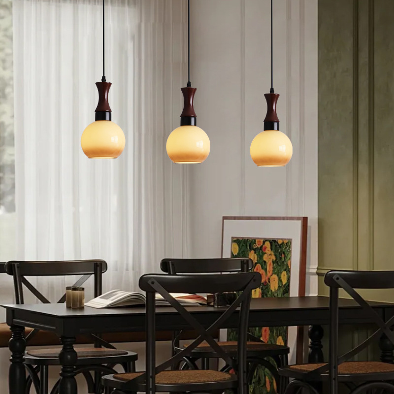 Medieval style restaurant entrance glass pendant light-labpiecesign