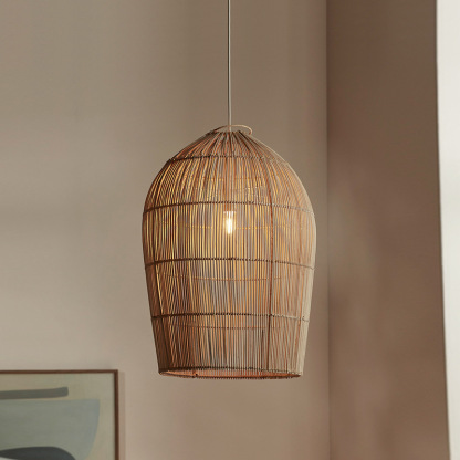 Boho Style Ceiling Pendant Light Wicker Rattan Pendant Lamp Shades-labpiecesign