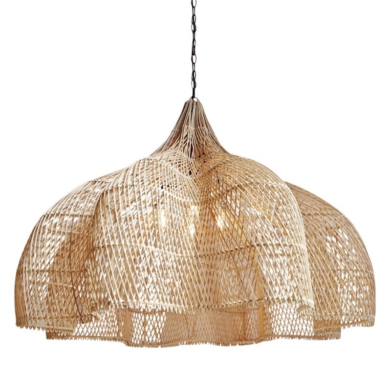 Wicker Pendant Shade outdoor rattan lamp -labpiecesign