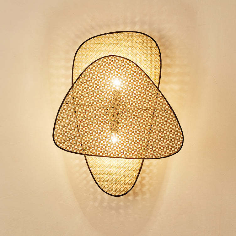 Anjuna Rattan Bamboo Wall Light-labpiecesign