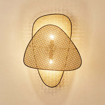 Anjuna Rattan Bamboo Wall Light-labpiecesign