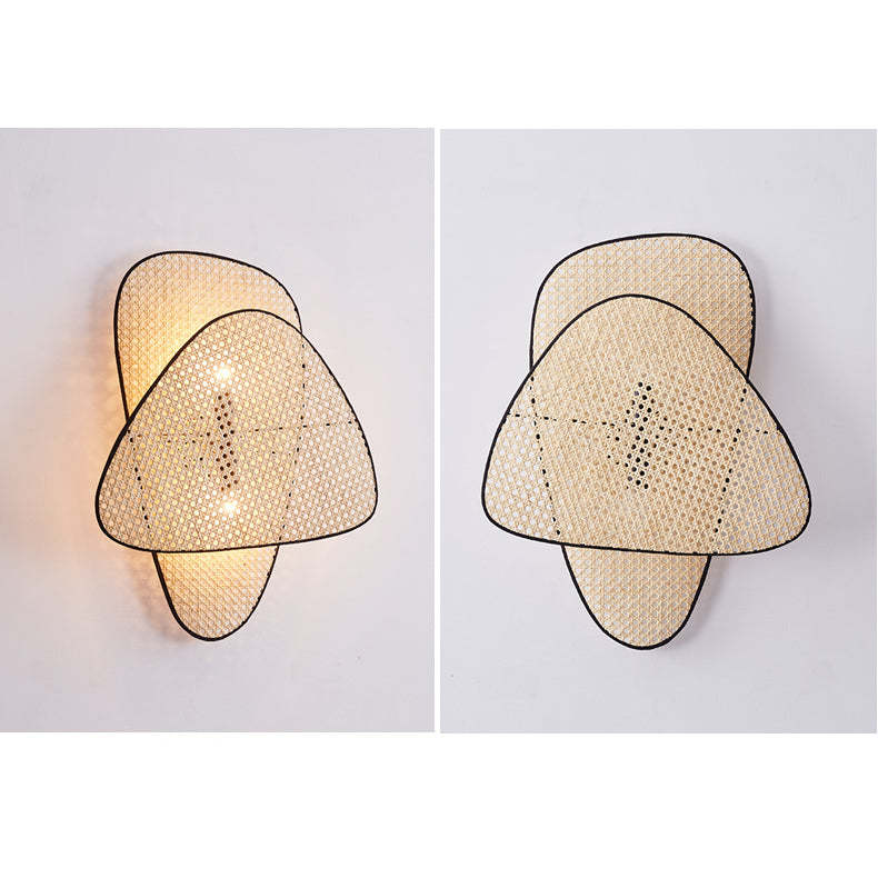 Anjuna Rattan Bamboo Wall Light-labpiecesign