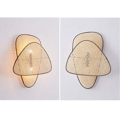 Anjuna Rattan Bamboo Wall Light-labpiecesign