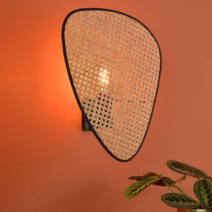 Anjuna Rattan Bamboo Wall Light-labpiecesign