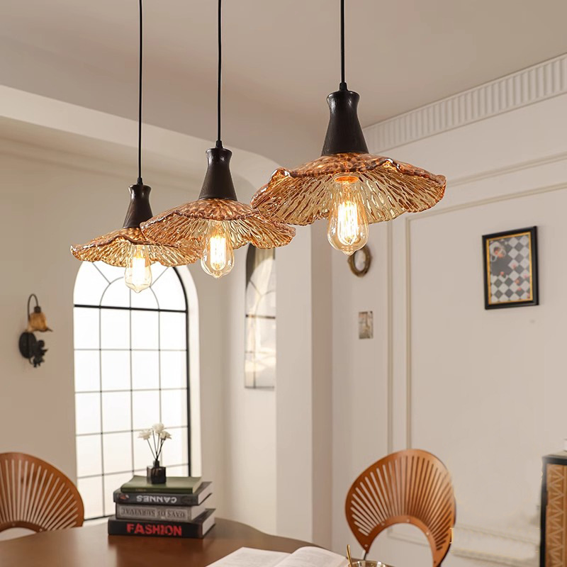 American retro walnut dining table lamp