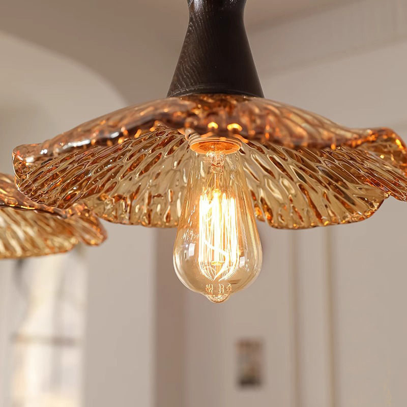 American retro walnut dining table lamp