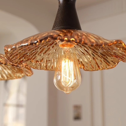 American retro walnut dining table lamp