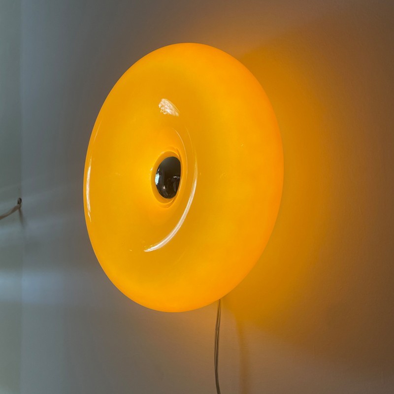 Medieval style donut wall lamp Touch control Orange Bauhaus bedside lamp-labpiecesign