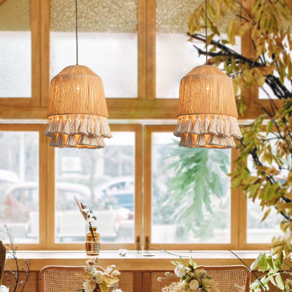 Bohemian Vintage Tassel Pendant Light For Indoor-labpiecesign