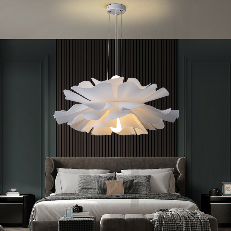 Nordic Simple White Flower Shape Ceiling Light