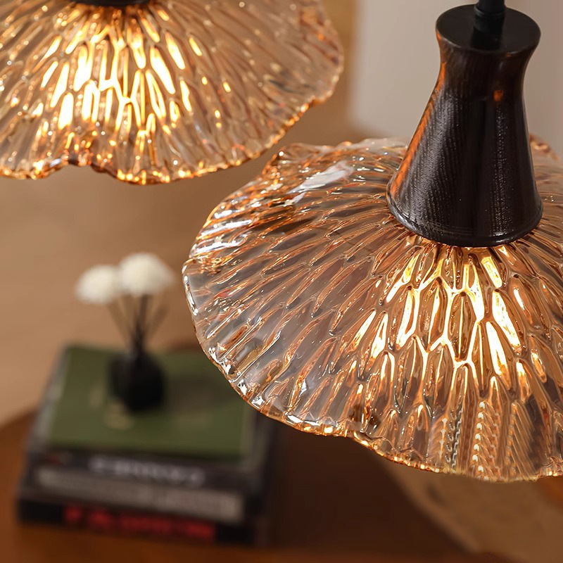 American retro walnut dining table lamp