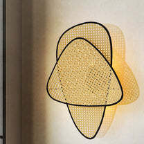 Anjuna Rattan Bamboo Wall Light-labpiecesign